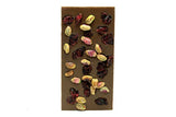 Pistachios and Cranberries in Milk Belgian chocolate