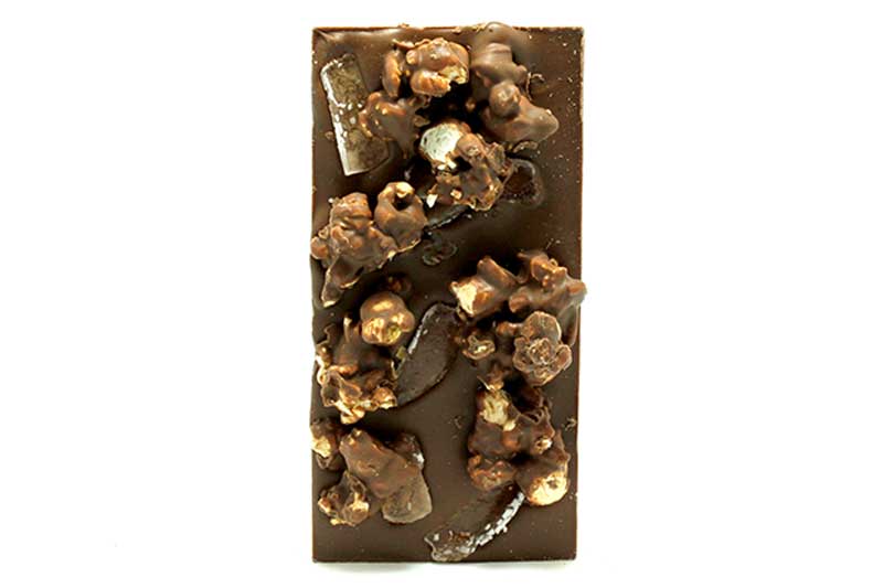 Popcorn and Turkish delight in Milk Belgian chocolate