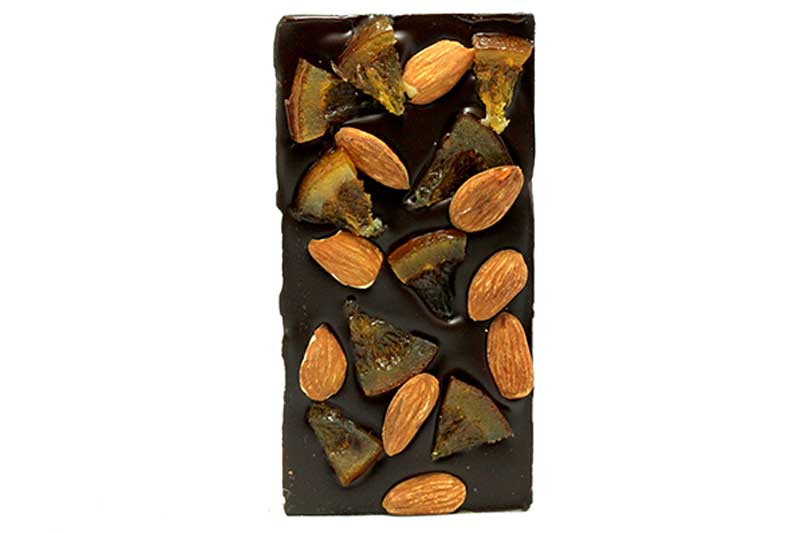 Orange and Almonds in Dark Belgian chocolate